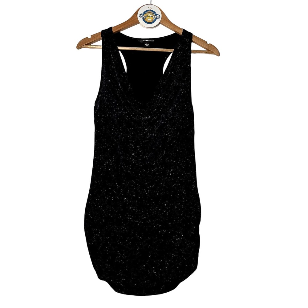 Rock & Republic Metallic Purple Cowl Neck Blouse